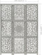 vidaXL - Kamerscherm - 3 - panelen - handgesneden - 120x165 - cm - mangohout - grijs