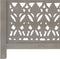 vidaXL - Kamerscherm - 3 - panelen - handgesneden - 120x165 - cm - mangohout - grijs