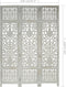 vidaXL - Kamerscherm - 3 - panelen - handgesneden - 120x165 - cm - mangohout - grijs