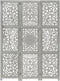 vidaXL - Kamerscherm - 3 - panelen - handgesneden - 120x165 - cm - mangohout - grijs
