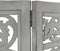 vidaXL - Kamerscherm - 3 - panelen - handgesneden - 120x165 - cm - mangohout - grijs
