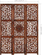 vidaXL - Kamerscherm - 3 - panelen - handgesneden - 120x165 - cm - mangohout - bruin
