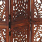 vidaXL - Kamerscherm - 3 - panelen - handgesneden - 120x165 - cm - mangohout - bruin