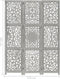 vidaXL - Kamerscherm - 3 - panelen - handgesneden - 120x165 - cm - mangohout - grijs