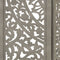 vidaXL - Kamerscherm - 3 - panelen - handgesneden - 120x165 - cm - mangohout - grijs