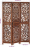 vidaXL - Kamerscherm - 3 - panelen - handgesneden - 120x165 - cm - mangohout - bruin