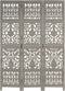 vidaXL - Kamerscherm - 3 - panelen - handgesneden - 120x165 - cm - mangohout - grijs