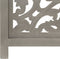 vidaXL - Kamerscherm - 3 - panelen - handgesneden - 120x165 - cm - mangohout - grijs