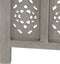 vidaXL - Kamerscherm - 3 - panelen - handgesneden - 120x165 - cm - mangohout - grijs