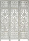 vidaXL - Kamerscherm - 3 - panelen - handgesneden - 120x165 - cm - mangohout - grijs