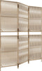 vidaXL - Kamerscherm - 3 - panelen - poly - rattan - beige