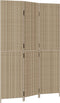 vidaXL - Kamerscherm - 3 - panelen - poly - rattan - beige