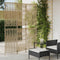 vidaXL - Kamerscherm - 3 - panelen - poly - rattan - beige
