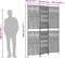 vidaXL - Kamerscherm - 3 - panelen - poly - rattan - beige