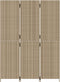 vidaXL - Kamerscherm - 3 - panelen - poly - rattan - beige