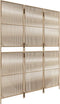 vidaXL - Kamerscherm - 3 - panelen - poly - rattan - beige