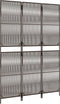 vidaXL - Kamerscherm - 3 - panelen - poly - rattan - bruin