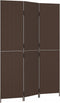 vidaXL - Kamerscherm - 3 - panelen - poly - rattan - bruin