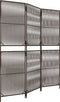vidaXL - Kamerscherm - 3 - panelen - poly - rattan - bruin