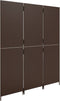 vidaXL - Kamerscherm - 3 - panelen - poly - rattan - bruin