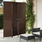 vidaXL - Kamerscherm - 3 - panelen - poly - rattan - bruin