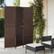 vidaXL - Kamerscherm - 3 - panelen - poly - rattan - bruin