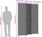 vidaXL - Kamerscherm - 3 - panelen - poly - rattan - bruin