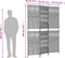 vidaXL - Kamerscherm - 3 - panelen - poly - rattan - bruin