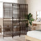 vidaXL - Kamerscherm - 3 - panelen - poly - rattan - bruin