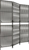 vidaXL - Kamerscherm - 3 - panelen - poly - rattan - grijs