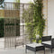 vidaXL - Kamerscherm - 3 - panelen - poly - rattan - grijs
