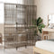 vidaXL - Kamerscherm - 3 - panelen - poly - rattan - grijs
