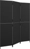 vidaXL - Kamerscherm - 3 - panelen - poly - rattan - zwart