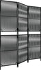 vidaXL - Kamerscherm - 3 - panelen - poly - rattan - zwart