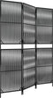 vidaXL - Kamerscherm - 3 - panelen - poly - rattan - zwart