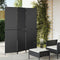 vidaXL - Kamerscherm - 3 - panelen - poly - rattan - zwart