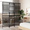 vidaXL - Kamerscherm - 3 - panelen - poly - rattan - zwart