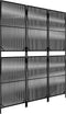 vidaXL - Kamerscherm - 3 - panelen - poly - rattan - zwart