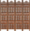 vidaXL - Kamerscherm - 4 - panelen - handgesneden - 160x165 - cm - mangohout - bruin