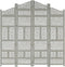 vidaXL - Kamerscherm - 4 - panelen - handgesneden - 160x165 - cm - mangohout - grijs