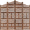 vidaXL - Kamerscherm - 4 - panelen - handgesneden - 160x165 - cm - mangohout - bruin