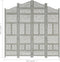 vidaXL - Kamerscherm - 4 - panelen - handgesneden - 160x165 - cm - mangohout - grijs