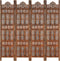 vidaXL - Kamerscherm - 4 - panelen - handgesneden - 160x165 - cm - mangohout - bruin