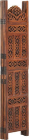vidaXL - Kamerscherm - 4 - panelen - handgesneden - 160x165 - cm - mangohout - bruin