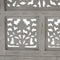 vidaXL - Kamerscherm - 4 - panelen - handgesneden - 160x165 - cm - mangohout - grijs