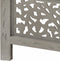 vidaXL - Kamerscherm - 4 - panelen - handgesneden - 160x165 - cm - mangohout - grijs