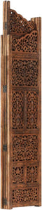 vidaXL - Kamerscherm - 4 - panelen - handgesneden - 160x165 - cm - mangohout - bruin