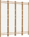 vidaXL - Kamerscherm - 4-panelen - inklapbaar - 160 - cm - bamboe - en - canvas