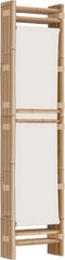 vidaXL - Kamerscherm - 4-panelen - inklapbaar - 160 - cm - bamboe - en - canvas