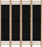 vidaXL - Kamerscherm - 4-panelen - inklapbaar - 160 - cm - bamboe - en - canvas